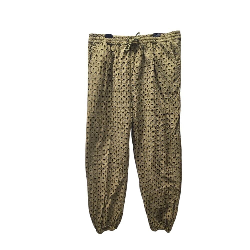 Masseys Eyelet Jogger Harem Pants All-over Eyelet Embroidery Festival Boho XL